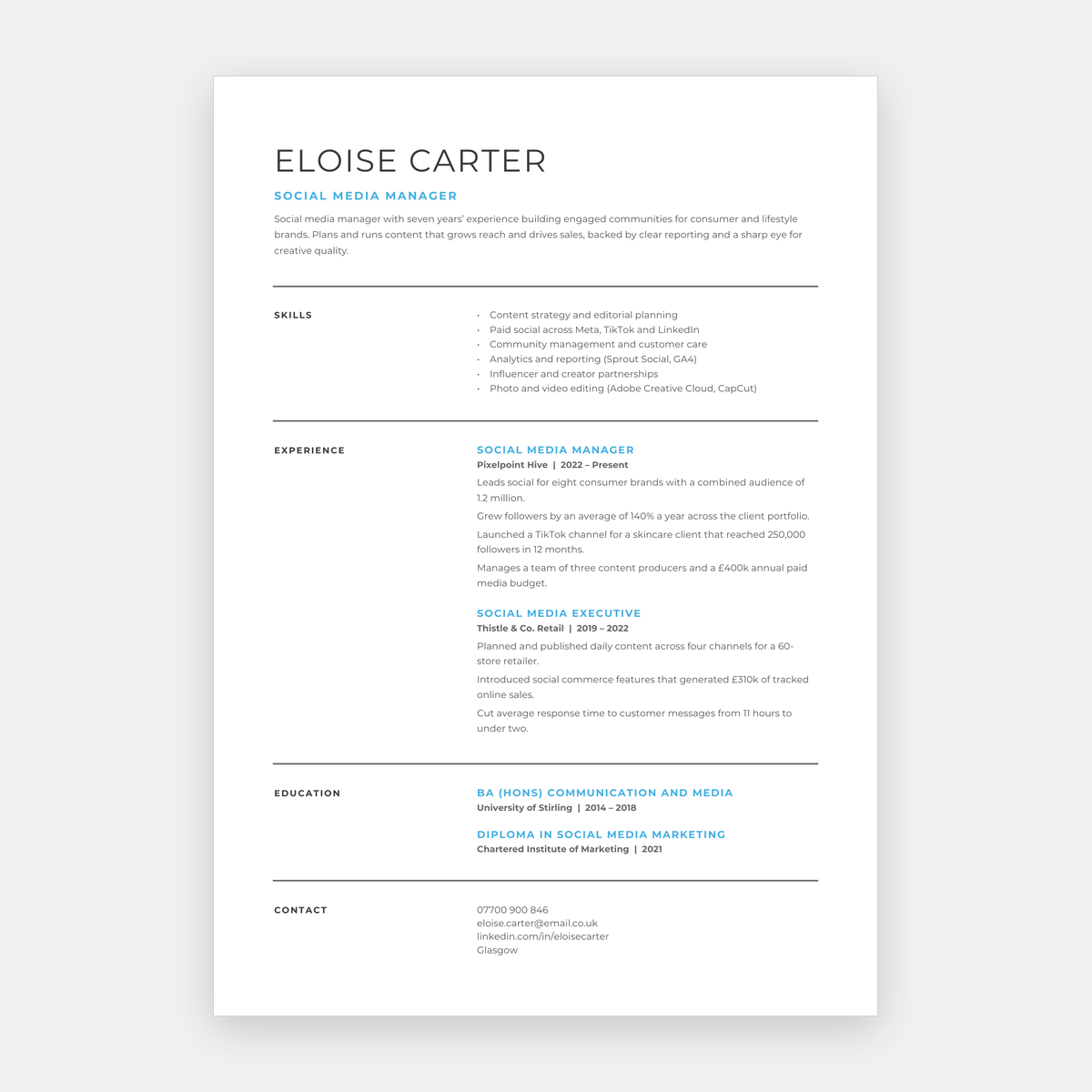Professional CV Package